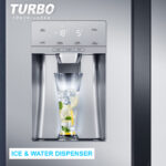 آبریز و یخریز یخچال فریزر ساید بای ساید توربو SA 370 SS