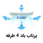 پرتاب باد 4 جهته در کولر گازی ایوولی 36000